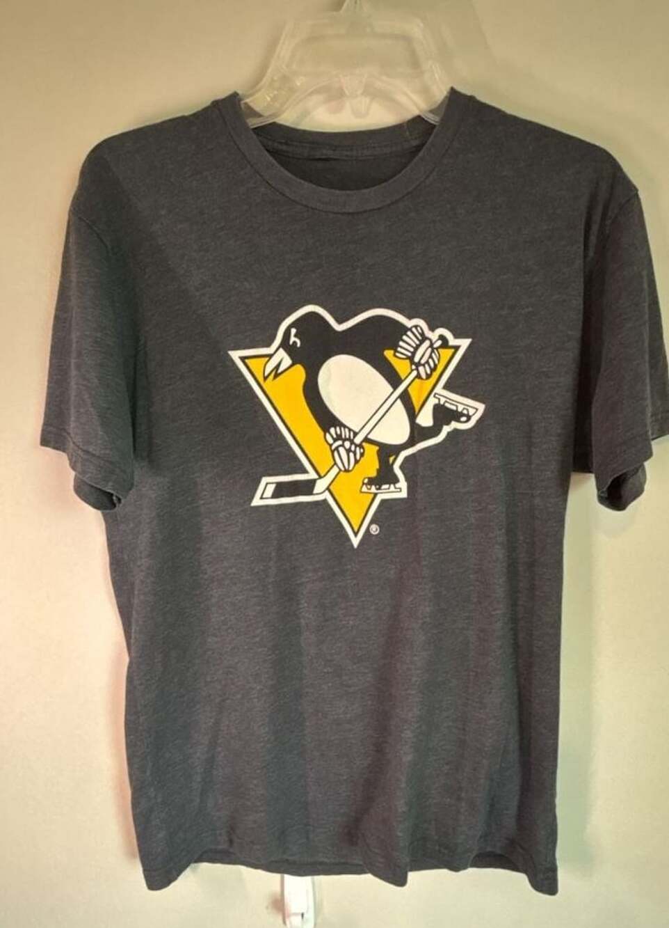 Pittsburgh Penguins Charcoal Gray Hockey Graphic T-Shirt